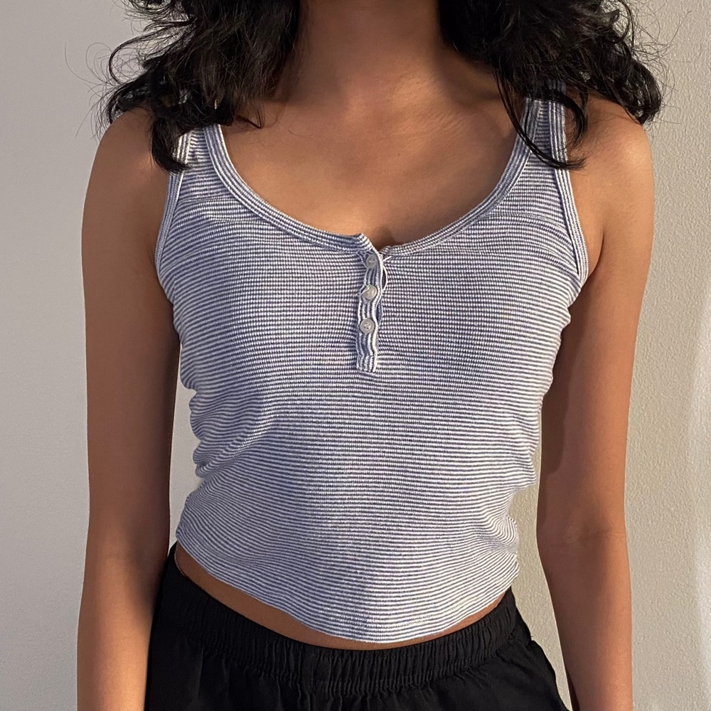 Brandy Melville Button Boating Tank